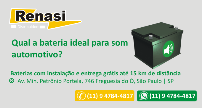 Qual bateria para som automotivo