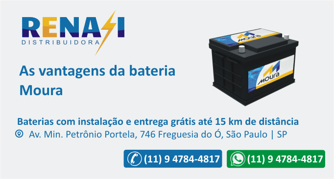 Vantagens da bateria Moura