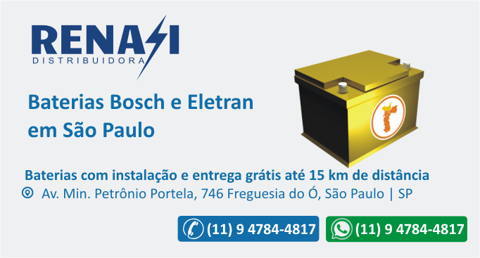 Baterias Bosch e Eletran em Sao Paulo